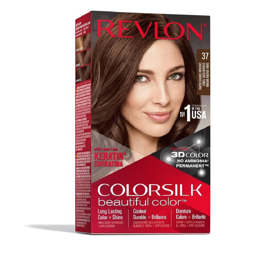 Revlon Colorsilk Ammonia Free Permanent Haircolor Dark Golden Brown Cslk 37