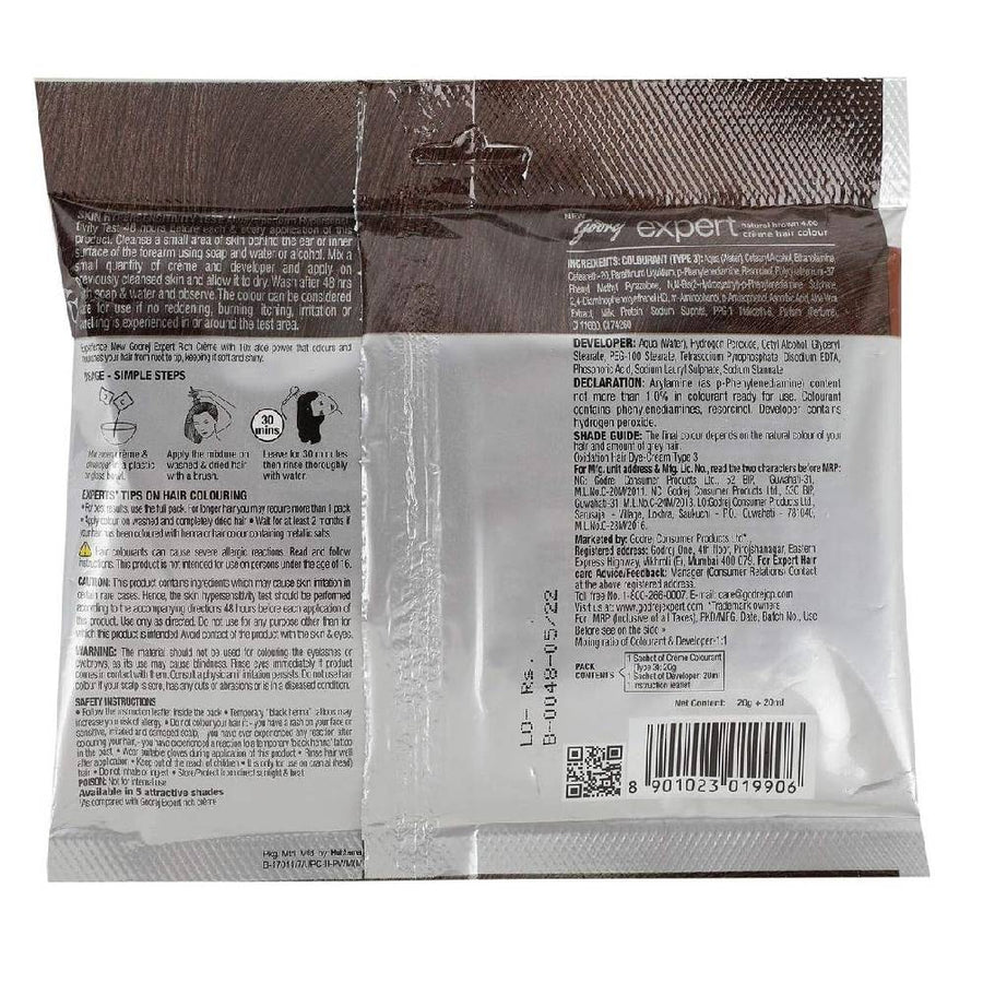 GodRej Expert Hair Colour, Brown - 20 gm