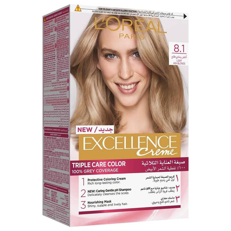 L'Oréal Paris Excellence Creme 8.1 Ash Light Blonde Haircolor