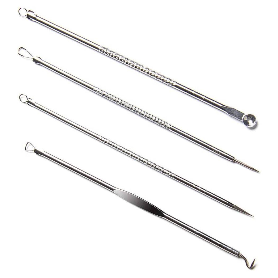 LEKADOL Acne Needle Set Blackhead Pimple Acne Whitehead Removal Needle Kit Acne Treatment Tool, Stainless Steel, 4Pcs, B23001