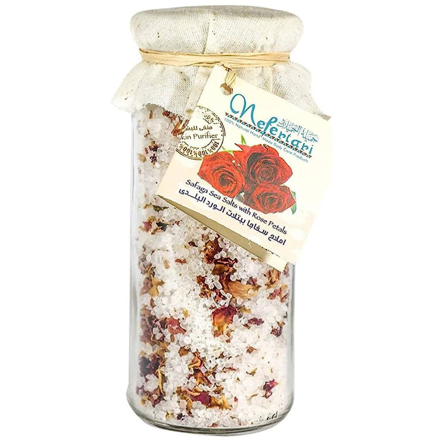 Nefertari Safaga Red Sea Salt with Rose Petals (250ml)