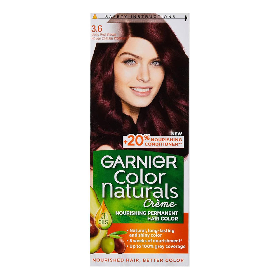 Garnier Color Naturals Permanent Crème Hair Color - 3.6 Deep Red Brown