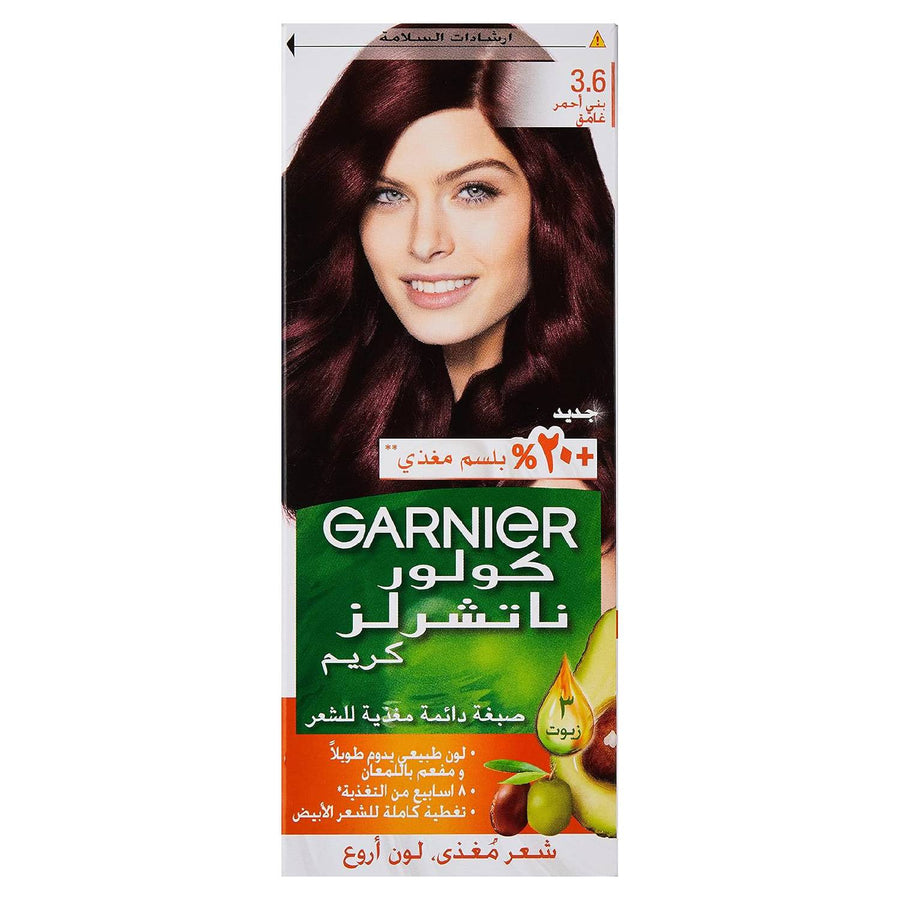 Garnier Color Naturals Permanent Crème Hair Color - 3.6 Deep Red Brown