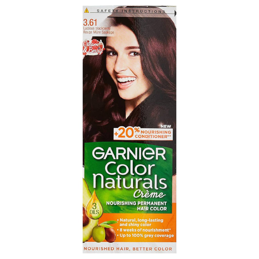 Garnier Color Naturals Permanent Crème Hair Color - 3.61 Luscious Blackberry