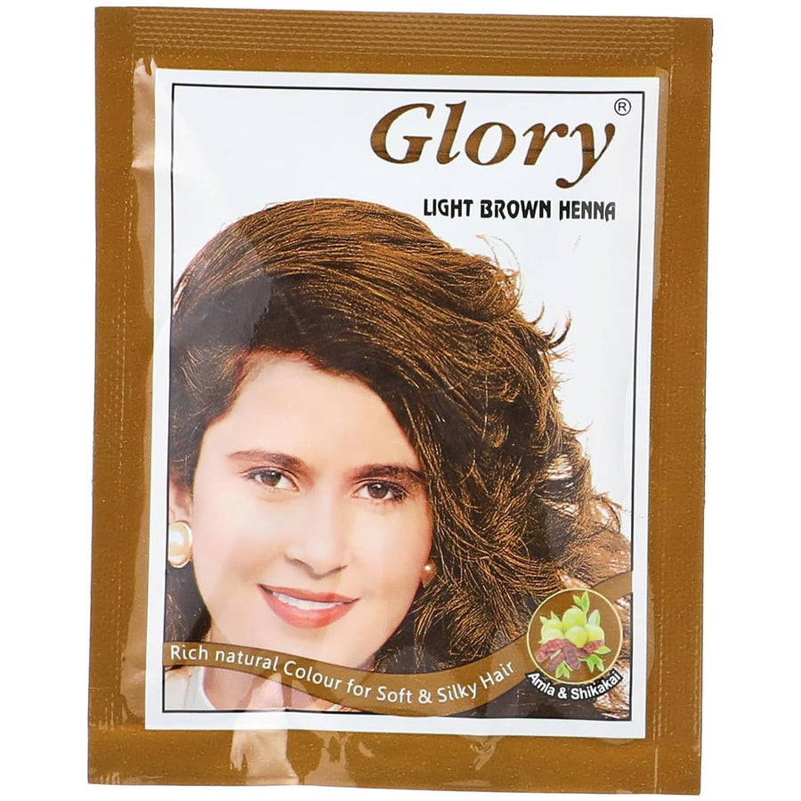 Glory hair henna, 10 gm - light brown