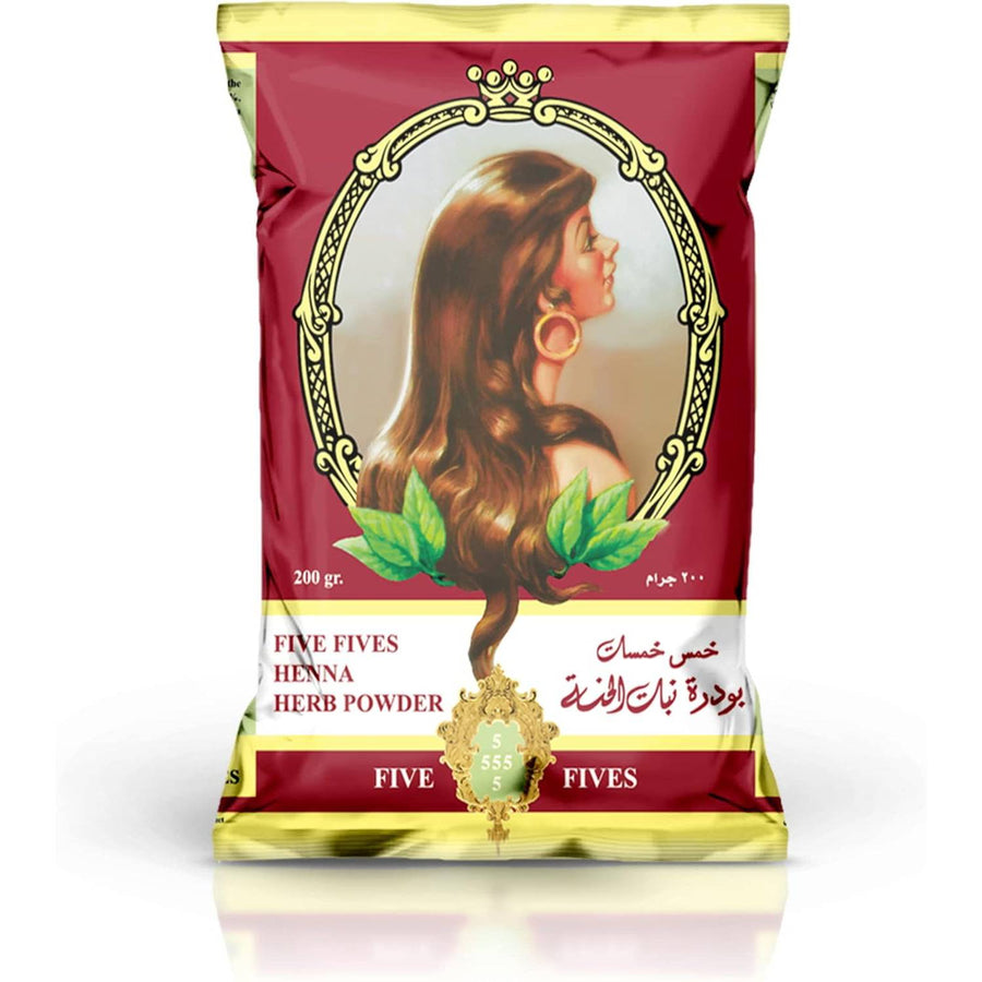 Five Fives Natural Henna Powder, Brown - 200 gm