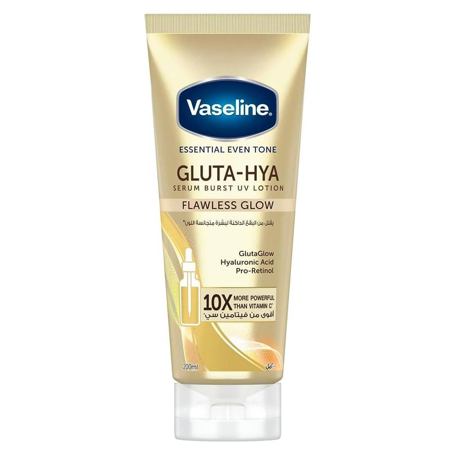 Vaseline® Gluta-Hya Flawless Glow Serum Burst body Lotion,10x more powerful than vitamin c, for glowing & eventoned skin, 200ml