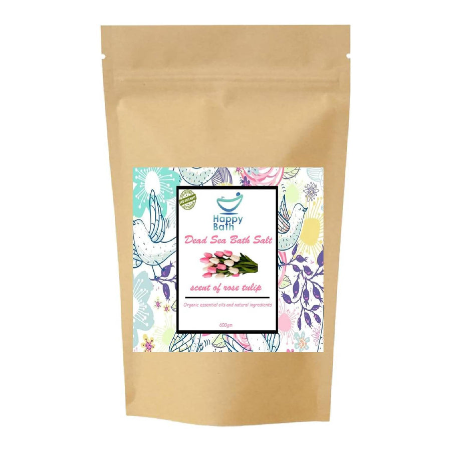 100% Natural Dead Sea Salts for Soaking, Relaxation, and Detoxification of Skin, 600 gm, scent of Tulip