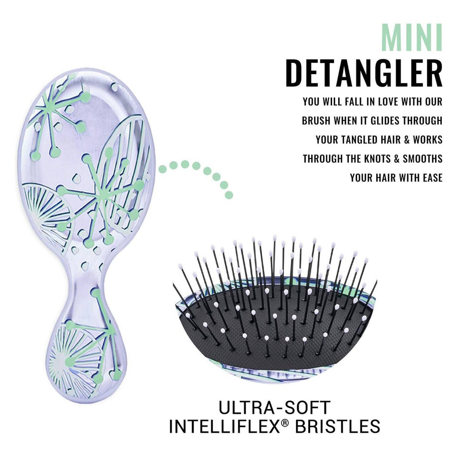 Wet Brush Osmosis Mini Detangler - Sparkling Sea Life - Detangling Travel Hair Brush - Ultra-Soft IntelliFlex Bristles Glide Through Tangles with Ease - Protects Against Split Ends and Pain-Free