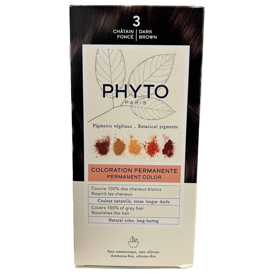 Phyto phytocolor hair dye, 3 dark brown-50 milliliters