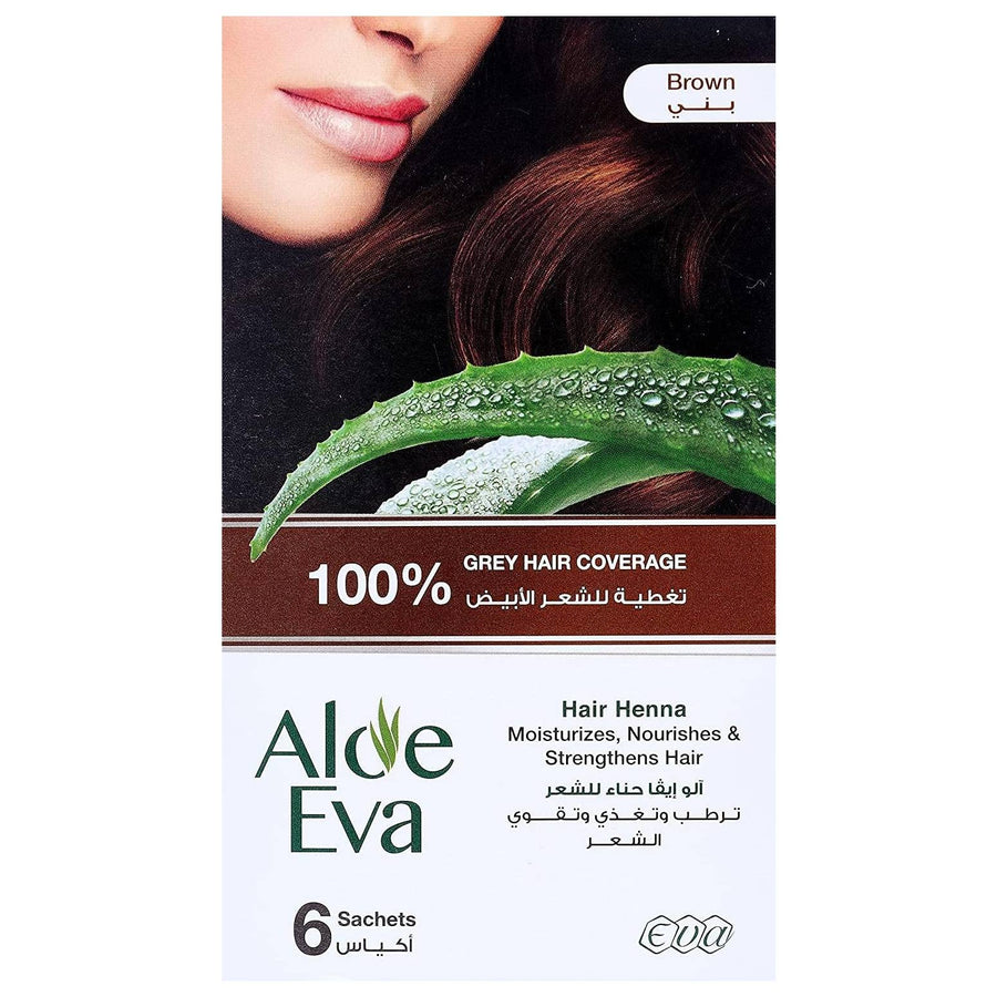 Aloe Eva Hair Henna Brown 6 sachet