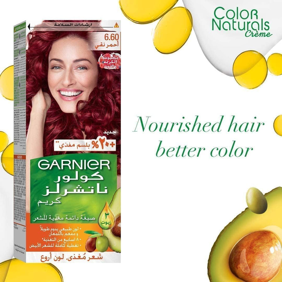 Garnier Color Naturals Permanent Crème Hair Color - 6.60 Fiery Pure Red