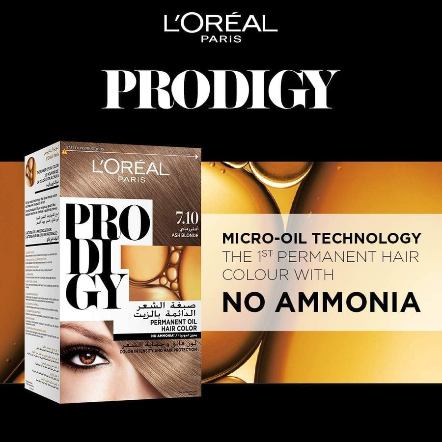 L’Oréal Paris Prodigy Permanent Oil Hair Color 7.1 - Silver Ash Blonde, 180ml