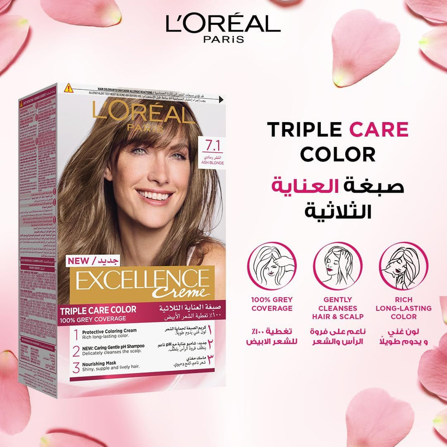 L’Oréal Paris Excellence Creme 7.1 Ash Blonde Haircolor