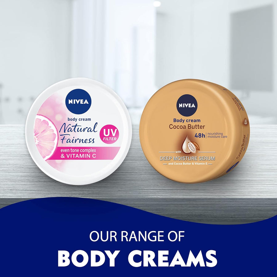 NIVEA Body Cream Dry Skin, Cocoa Butter Vitamin E, Jar 50ml