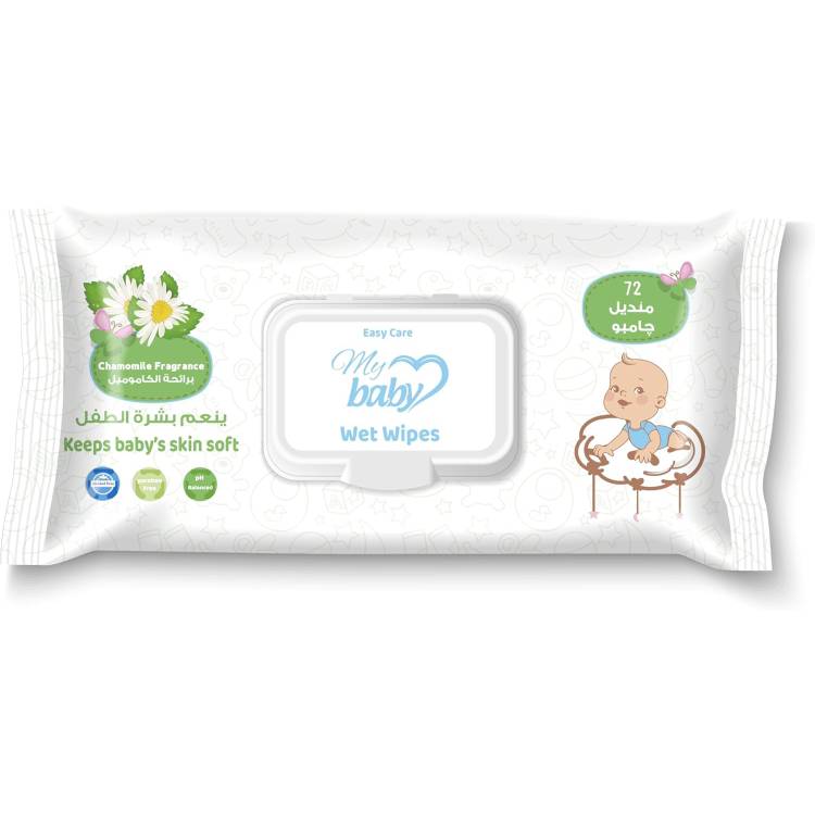 Easy Care Baby Wipes, Chamomile Scent, 72 Wipes