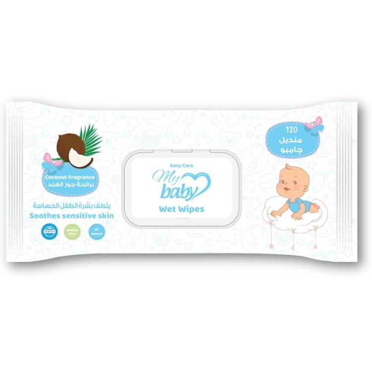 Easy Care Baby Wipes, Coconut Scent, 120 Wipes