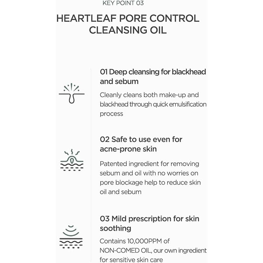 Heartleaf pore control cleansing oil 200ml