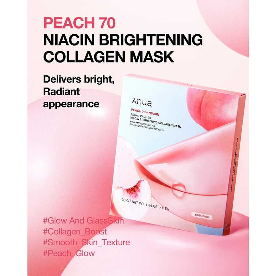 Peach 70 niacin brightening collagen mask