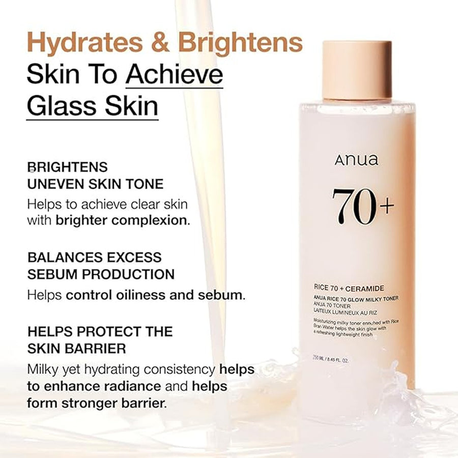 Rice 70 glow milky toner 250ml