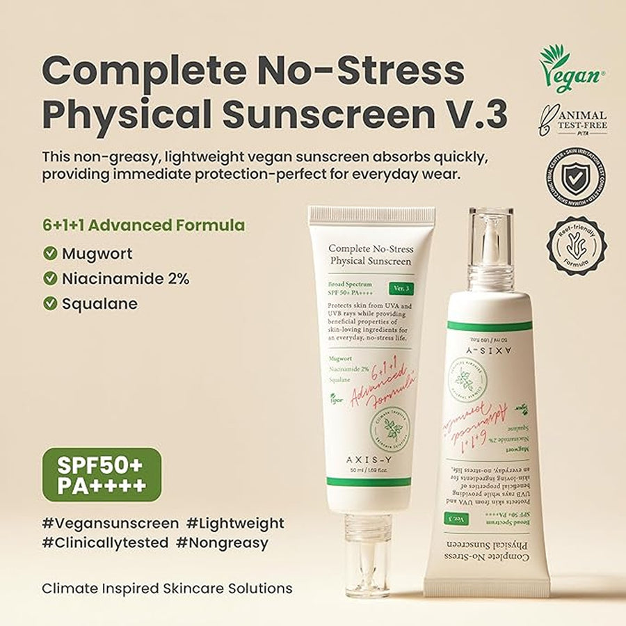 Complete no-stress physical sunscreen spf50+pa++++