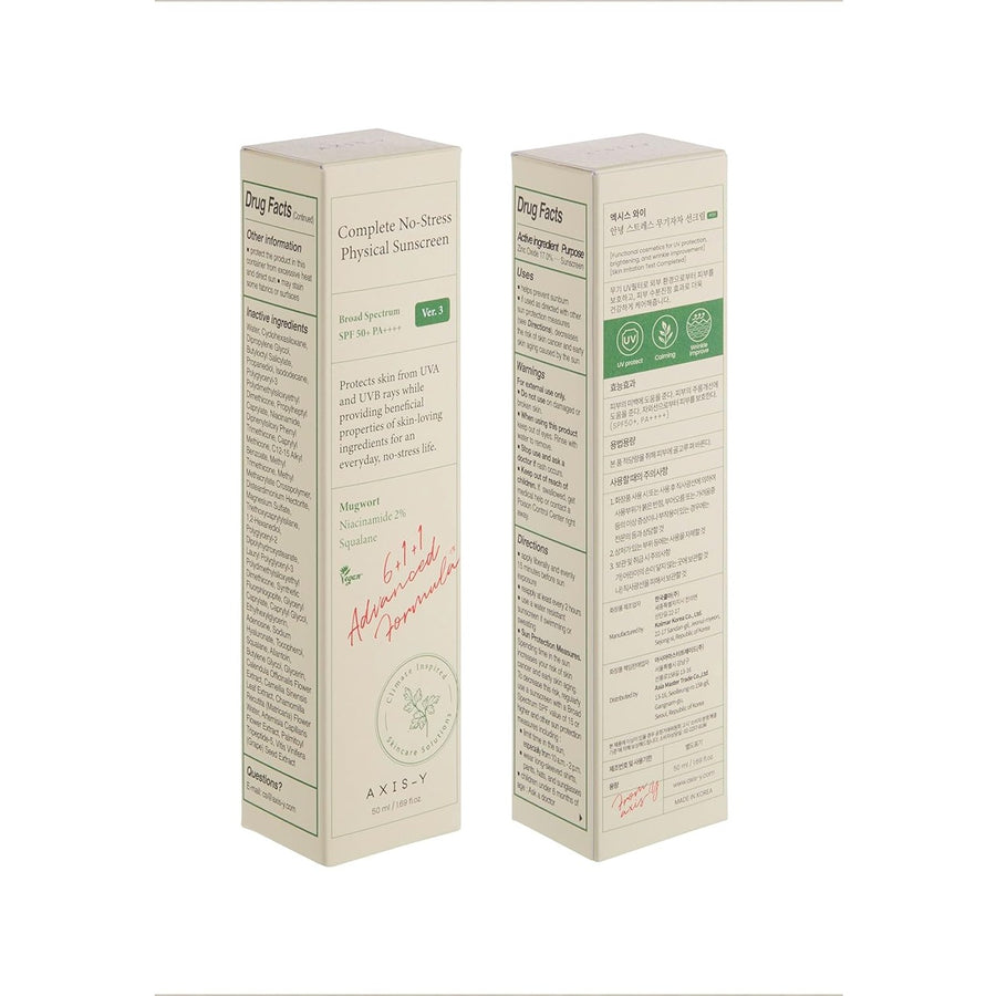 Complete no-stress physical sunscreen spf50+pa++++