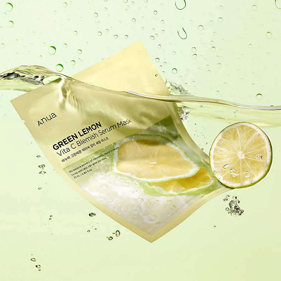 Green lemon vita c blemish serum mask