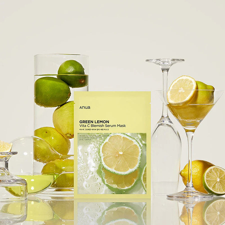 Green lemon vita c blemish serum mask