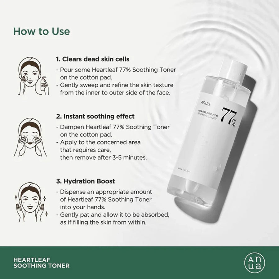 Mini heartleaf 77% soothing toner (40ml)
