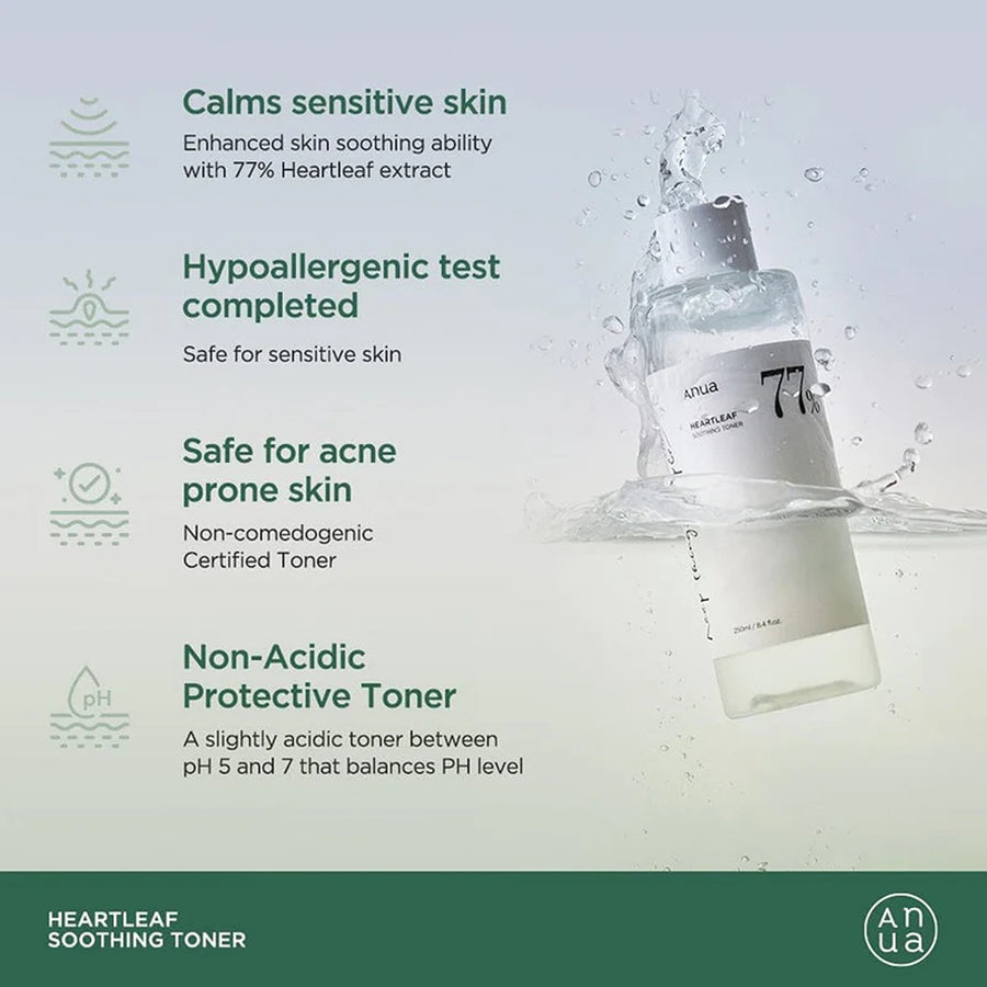 Mini heartleaf 77% soothing toner (40ml)