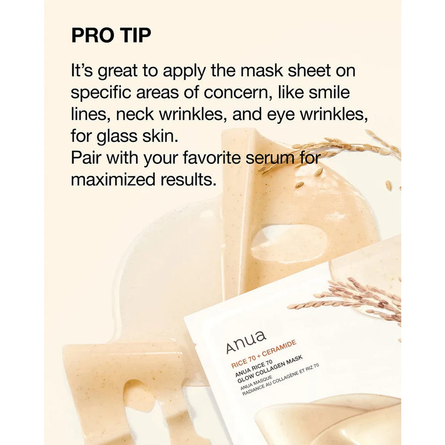 Rice 70 glow collagen mask