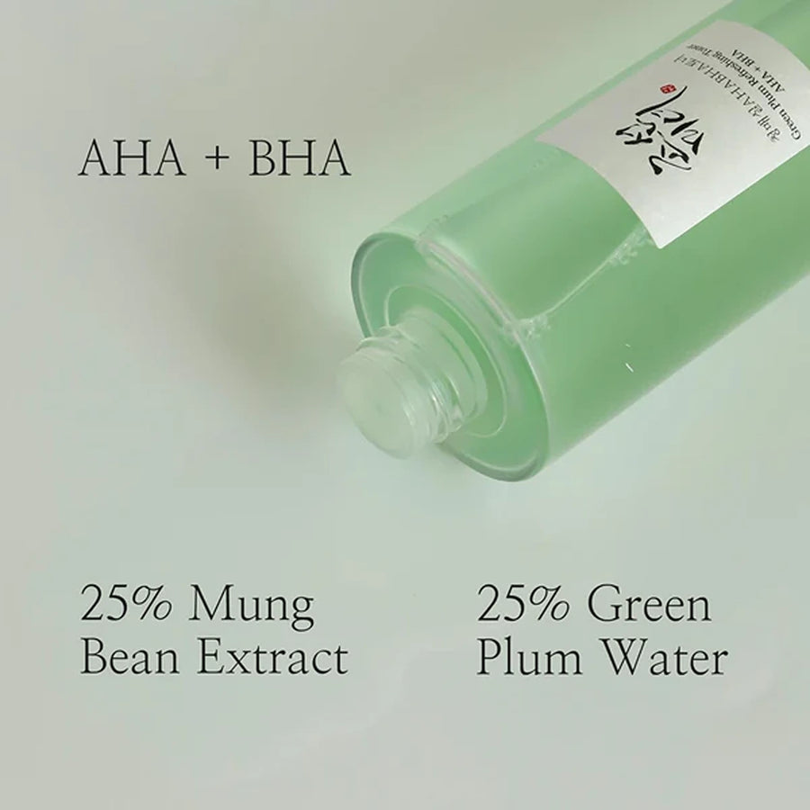 Green plum refreshing toner aha + bha
