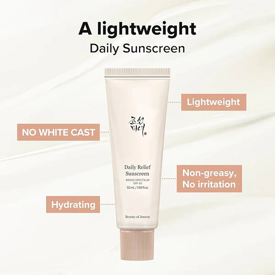 Daily relief sunscreen