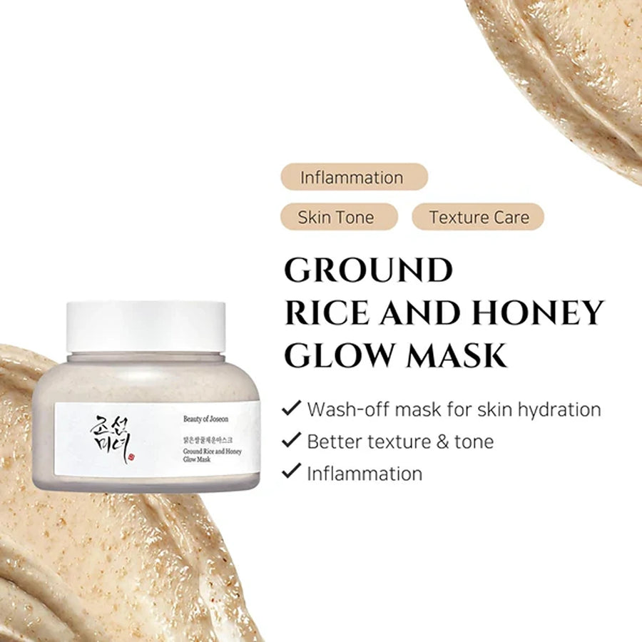 Ground rice and honey glow mask