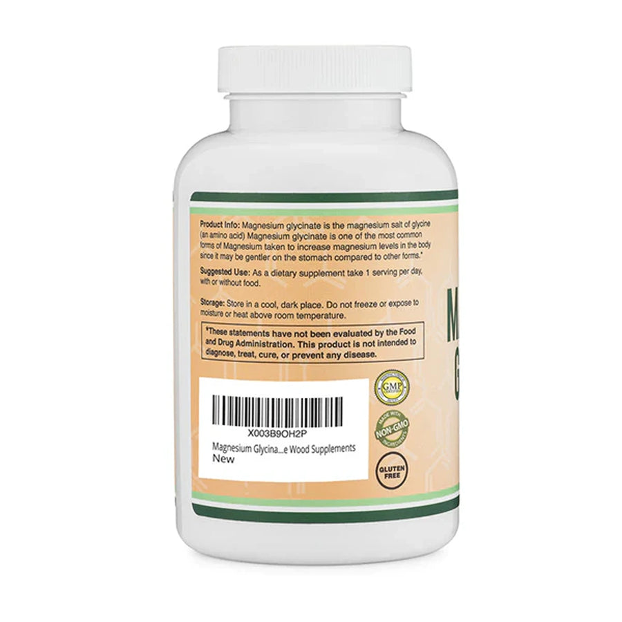 Magnesium glycinate (400 mg) – 180 veggie capsules