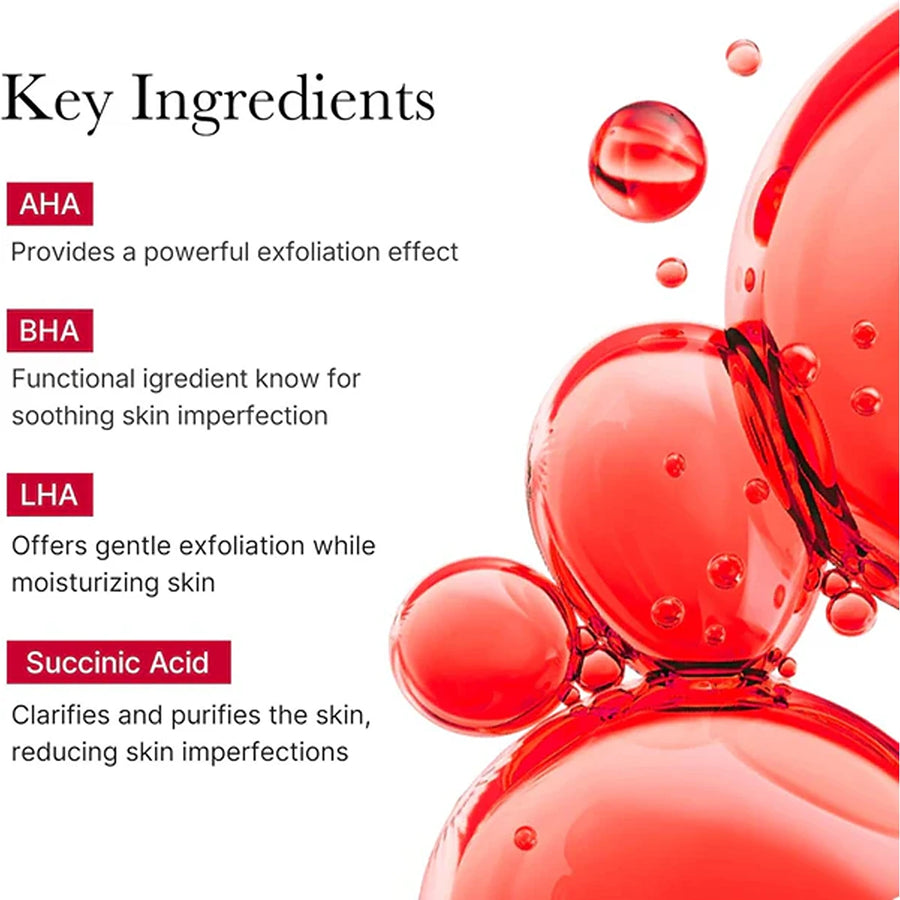 Red body peeling shot, body spray cleanser