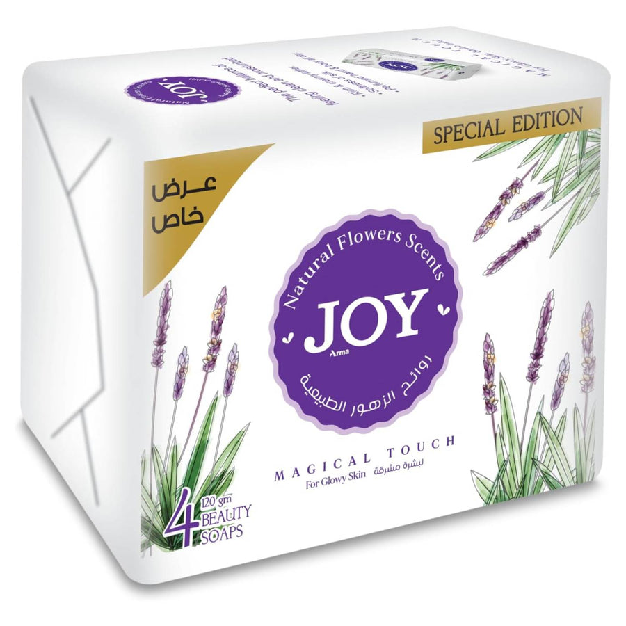 JOY SOAP 120gm Bundle - Pack of 4, Magical Touch (Scent and color may vary)