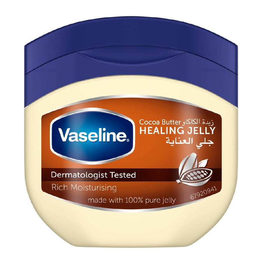 Vaseline® Cocoa Butter Healing Jelly Made with triple purified formula for rich moisturization 100ml