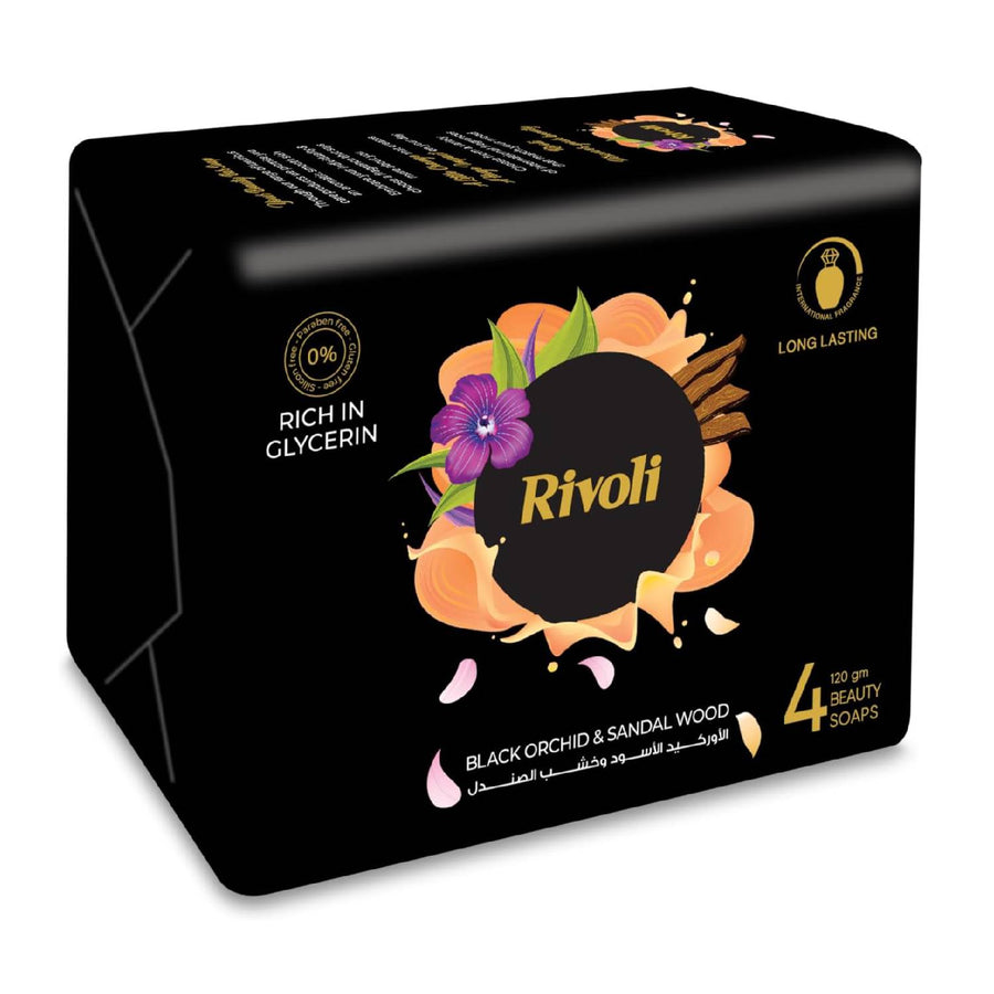 Rivoli Fantasy Bath Soap 120G - Pack of 4 - Color and Scent May vary