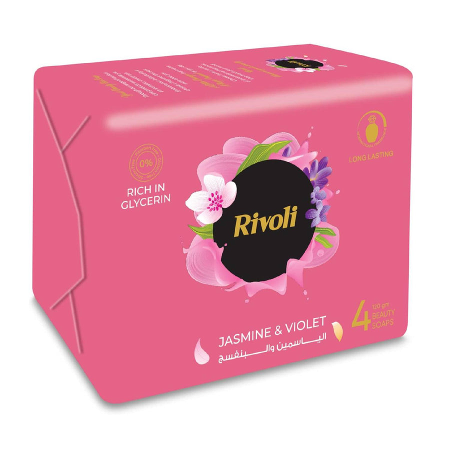 Rivoli Fantasy Bath Soap 120G - Pack of 4 - Color and Scent May vary