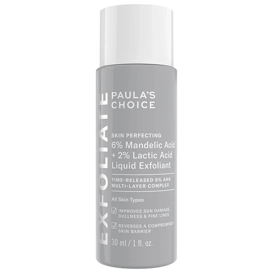 Mini skin perfecting 6% mandelic acid + 2% lactic acid liquid exfoliant (30ml)