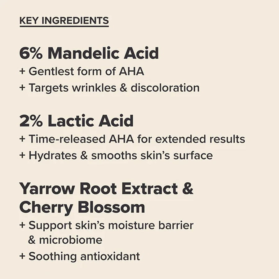 Mini skin perfecting 6% mandelic acid + 2% lactic acid liquid exfoliant (30ml)