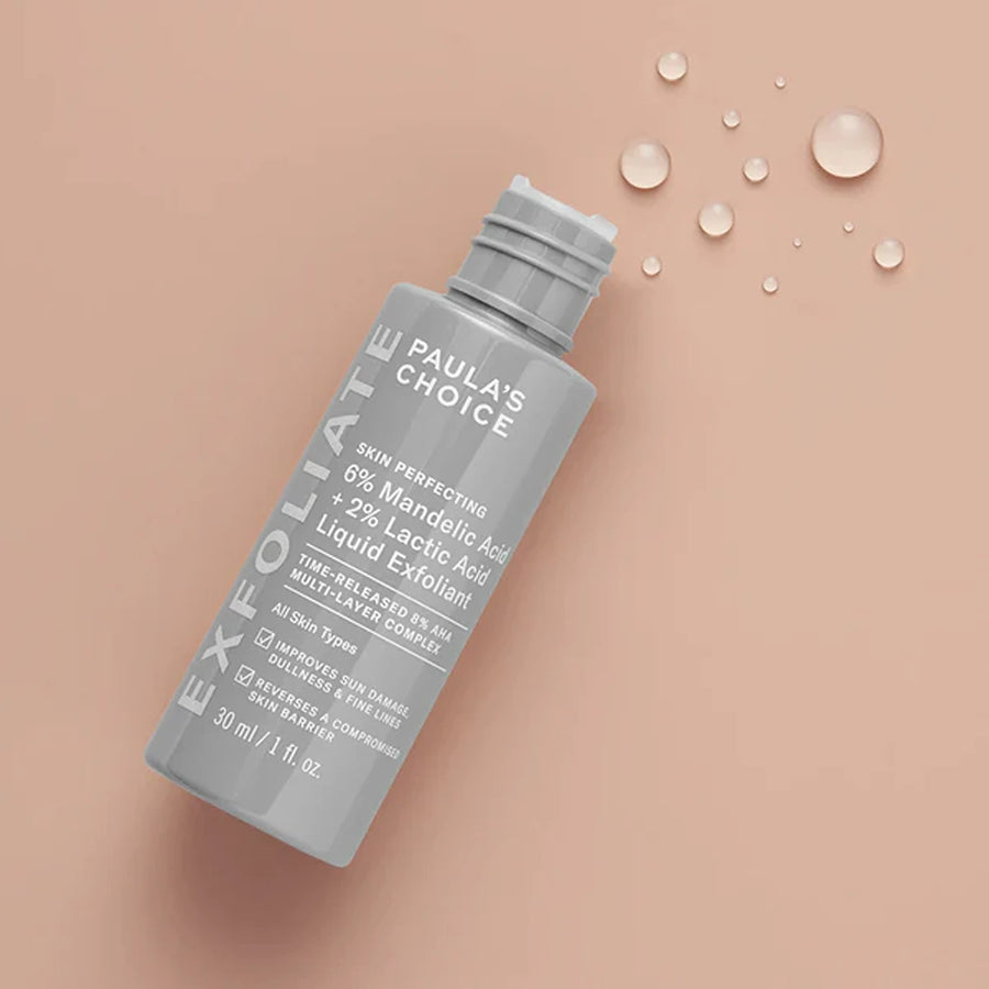 Mini skin perfecting 6% mandelic acid + 2% lactic acid liquid exfoliant (30ml)