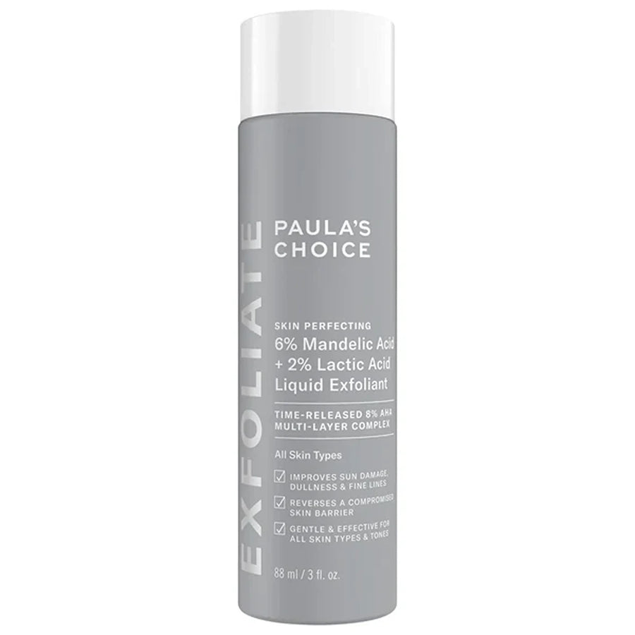 Skin perfecting 6% mandelic acid + 2% lactic acid liquid exfoliant (88ml)