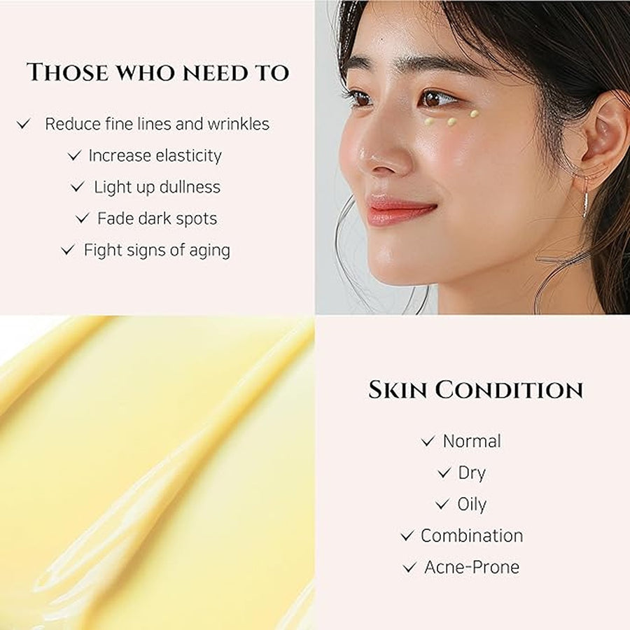 Revive eye serum with retinal niacinamide correction for puffy eye bags fine lines dark circles wrinkles, korean skin care 30ml, 1 fl.oz,