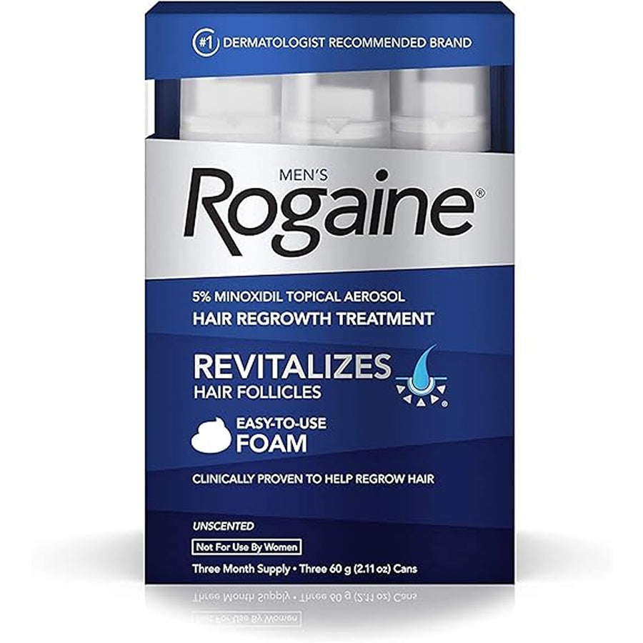 Rogaine mens foam triple hair pack
