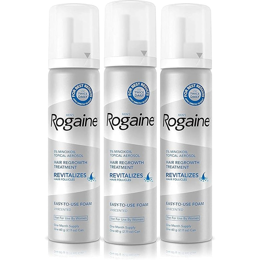 Rogaine mens foam triple hair pack