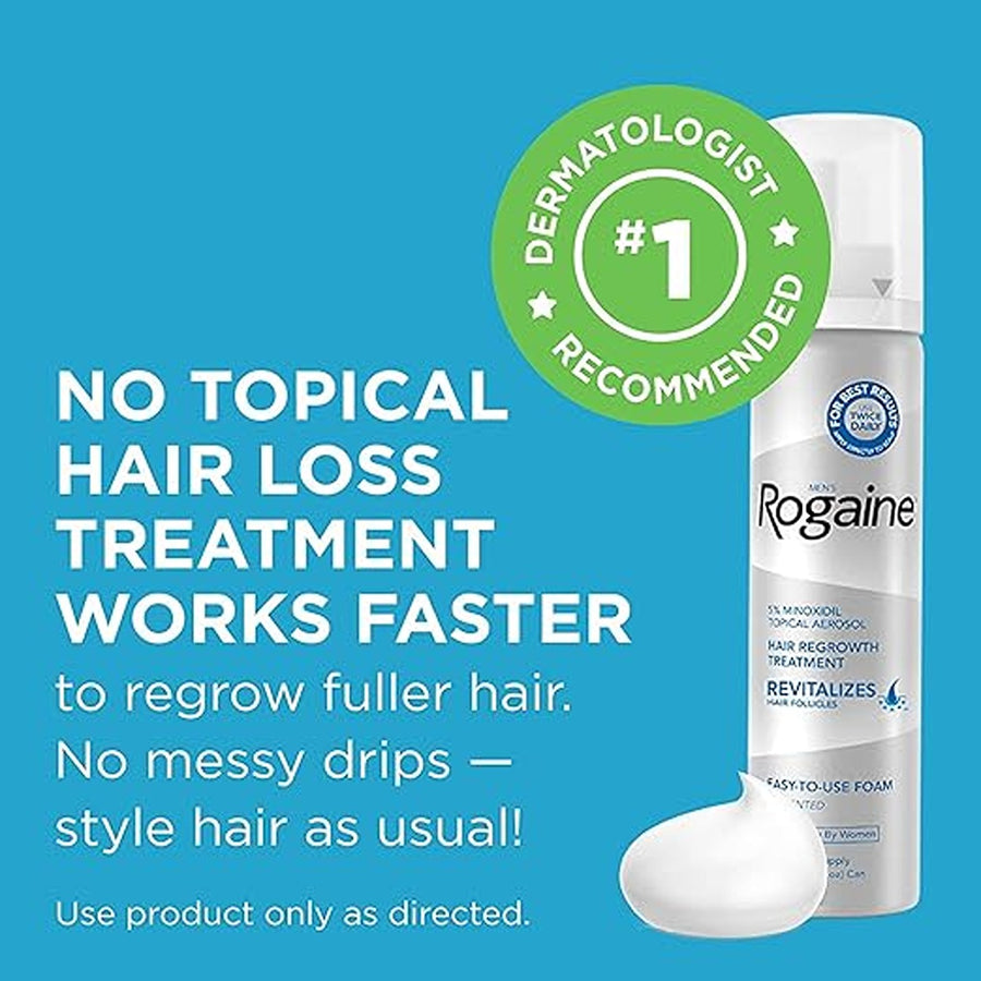 Rogaine mens foam triple hair pack