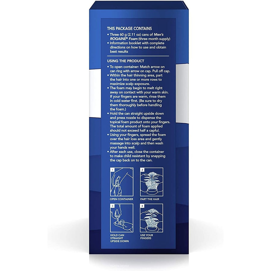 Rogaine mens foam triple hair pack