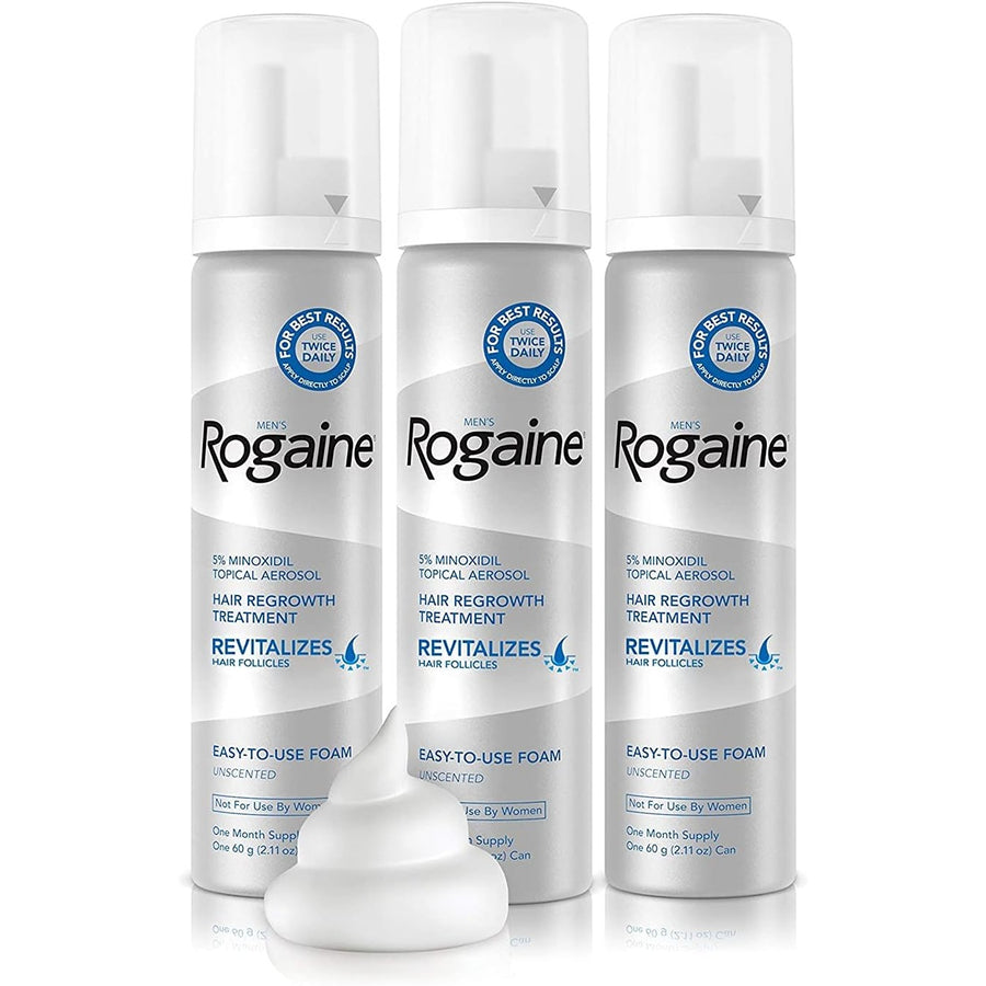 Rogaine mens foam triple hair pack